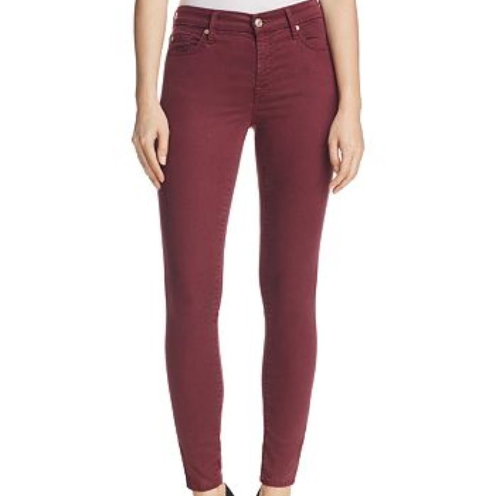 7 FOR ALL MANKIND Skinny Ankle Jeans Mulberry 26